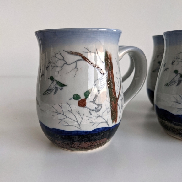 Set of 4 Vintage Otagiri flying ducks mugs - Picture 2 of 9